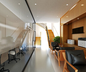 3d render of hospital interior