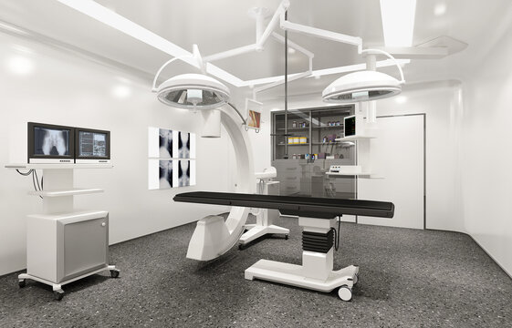 3d render of tomography imaging room