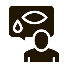 human tears icon Vector Glyph Illustration