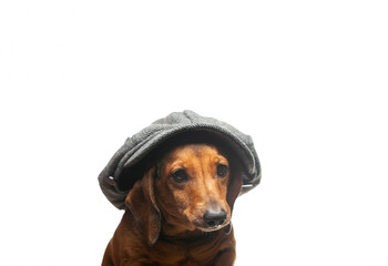 image of dog cap white background