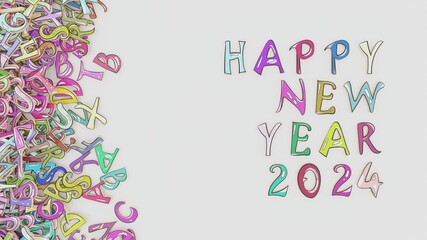 Happy New Year 2024 new year's day