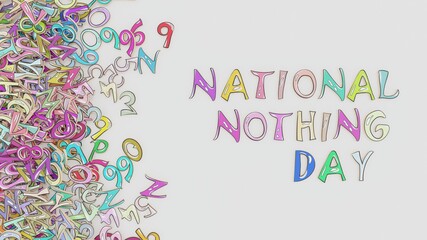 National Nothing Day unofficial holiday in USA