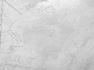 Naklejka premium crack on cement wall bare polished grey color and smooth surface texture concrete material vintage background detail architect construction brick walls plastered and painted