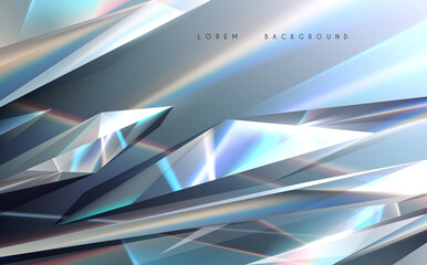 Abstract crystal background with refraction effect