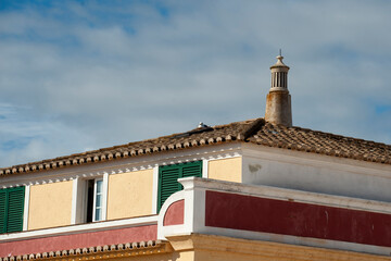 Traditional Portuguese chimney. Algarve, Portugal
