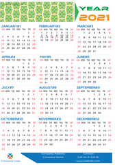 calendar for 2021
