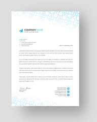 corporate modern letterhead design template with blue color. creative modern letter head design templates for your project. Vector illustration. Simple blue color letter head design template.