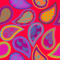 Patchwork textile pattern. Seamless quilting design background.