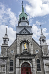 Fototapeta na wymiar The Notre-Dame-de-Bon-Secours Chapel (Our Lady of Good Help) in Old Montreal, one of oldest churches in Montreal, it built in 1771 over the ruins of an earlier chapel. Montreal, Quebec, Canada.