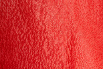 Red textured leather for design template and background.Shoe industry - obrazy, fototapety, plakaty