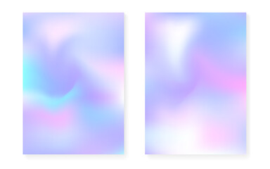 Holographic gradient background set with hologram cover.