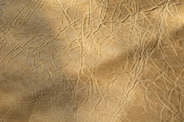 Beige textured leather for design template and background.Shoe industry