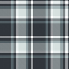 Black and White Ombre Plaid textured seamless pattern suitable for fashion textiles and graphics