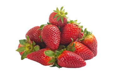 Strawberries on white background, isolated