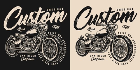 American custom motorcycle print © DGIM studio