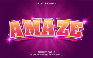 Editable text effect, Amaze text style
