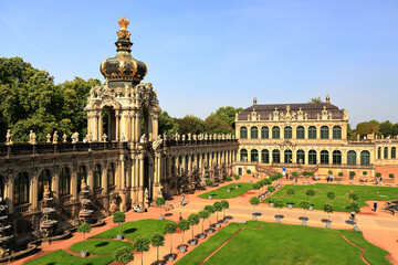 Zwinger Museum in Dresden. Saxony, Germany, Europe.