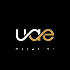 UAE Letter Initial Logo Design Template Vector Illustration