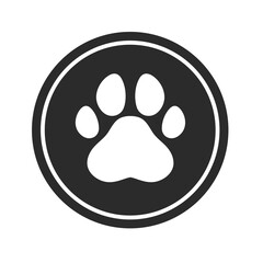 Vector design loves dogs. Heart, bone and floating dog feet for pet supplies stores.