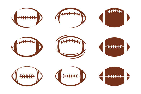 Vector pattern design oval ball in sports american football popular sport competition to find winner