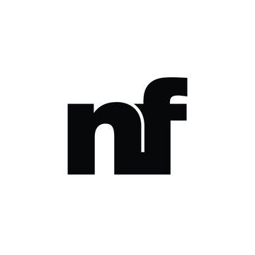 Letter NF simple logo design vector