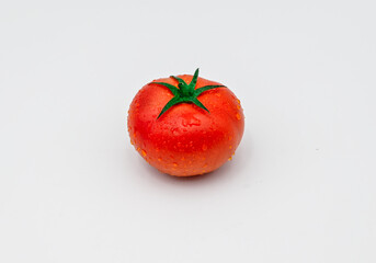wet Tomato. garden fresh tomato, tomato isolated on white back ground,