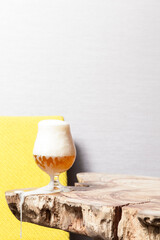 foam with beer.