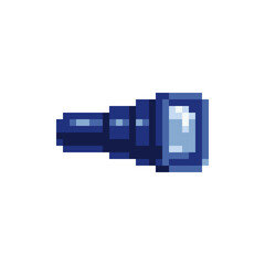 Binoculars pixel art style icon. Spyglass and telescope. Game assets. 8-bit style. Isolated abstract vector illustration. 