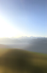 Obraz premium Abstract Landscape. The power of light