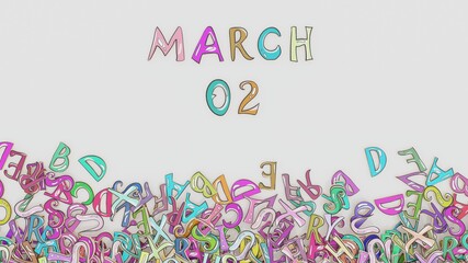 March 2 date calendar schedule birthday use