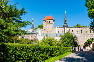 Walls and towers of old Tallinn, Estonia