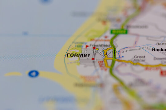 03-22-2021 Portsmouth, Hampshire, UK Formby Shown on a Geography map or road map