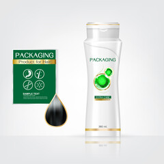 Packaging products Hair Care design, shampoo bottle templates on White background