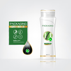 Packaging products Hair Care design, shampoo bottle templates on White background