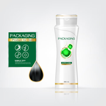 Packaging products Hair Care design, shampoo bottle templates on White background