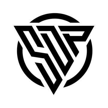 Initial letter SDP triangle monogram cool simple modern logo concept 