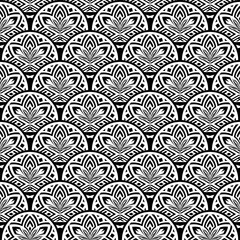 Vector Seamless Black and White Rounded.