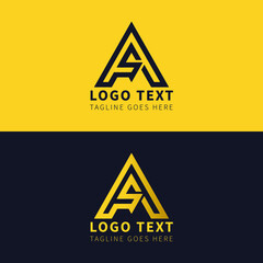 Alphabetical letter a logo with a golden style color Free Vector