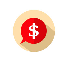 dollar sign money icon. Vector illustration.