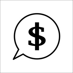 dollar sign money icon. Vector illustration.