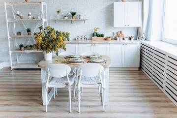 Spring kitchen interior