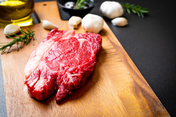 fresh raw beef steak