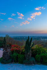 sunset over the city