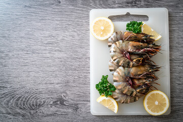 fresh tiger prawn or shrimp