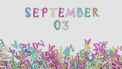 September 3 puzzled calendar monthly schedule birthday use