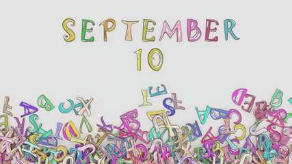 September 10 puzzled calendar monthly schedule birthday use