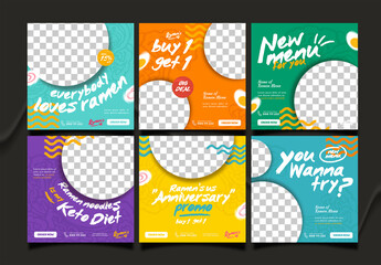 Ramen social media feed post template