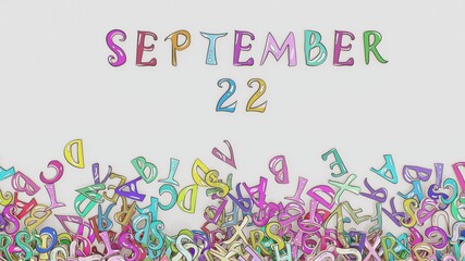 September 22 puzzled calendar monthly schedule birthday use