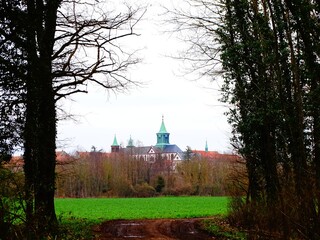 Europe, France, Grand Est region, Haut Rhin department, Our Lady Oelenberg abbey in the town of...