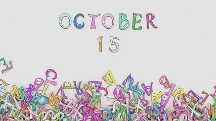October 15 puzzled birthday calendar month schedule use